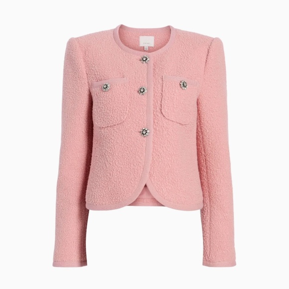 NWT Cinq a Sept Junia Tweed Jacket - Quartz Rose Pink